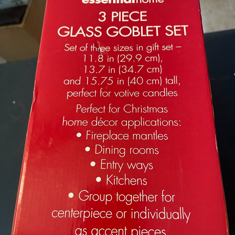 Home Essentials Glass Goblet Set - Picture 3 of 3